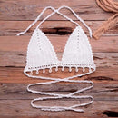 Mujer Swimsuit Crochet With Bikini Top Knit, iBuyXi.com, Women Swimming Bra, Crochet Bikinis, Tassel Crochet Bathing Suits, Unique Crochet Swimsuits, Cute Bikinis