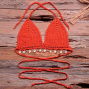 Mujer Swimsuit Crochet With Bikini Top Knit, iBuyXi.com, Women Swimming Bra, Crochet Bikinis, Tassel Crochet Bathing Suits, Unique Crochet Swimsuits, Cute Bikinis