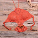 Handmade Crochet Halter-Neck Bathing Suit, iBuyXi.com, Knitted Bikini sets, Crochet Bathing Suits, Summer clothing, women fashion