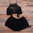 Handmade Crochet Bikini Set Ideal For Wear As Bathing Suit Which Looks Stunning At Beach Parties. - ibuyxi.com