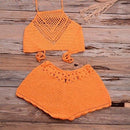 Handmade Crochet Bikini Set Ideal For Wear As Bathing Suit Which Looks Stunning At Beach Parties. - ibuyxi.com