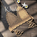 Knitted Bikini Top, iBuyXi.com, women clothing, crochet bikini, summer collection, unique bikini set