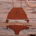 Micro Thong String Lattice Hollow Bikini Set With Top Crochet Perfect for Beach Bathing. - ibuyxi.com