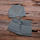 Handmade Crochet Bikini Set which is perfect to wear as Bathing Suits and Surfing Clothes which comes with Hollow Swimsuit Design. - ibuyxi.com