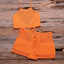 Handmade Crochet Bikini Set which is perfect to wear as Bathing Suits and Surfing Clothes which comes with Hollow Swimsuit Design. - ibuyxi.com