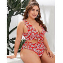 Plus Size High Waist Push Up Bikini Set  Bathing In Floral Print Design Ideal For Summer Season. - ibuyxi.com
