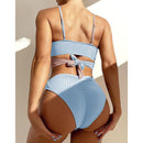 Mid Waist Wrap Brazilian Ribbed Bikini, summer outfits,  women beachwear, unique swimsuits, iBuyXi.com