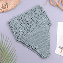 Bikini knitting Swimsuit Crochet Bohemia Style Off Shoulder High Neck , Swimwear, Swim dress, Swimsuit Top Print Flamingo Bathing Suit, iBuyXi.com