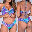 Butterfly Floral Printed Bikini, iBuyXi.com, women beachwear, Brazilian bikini, cute colorful bikini, women swimsuits, summer outfit, bikini set for sale, blue bikini, butterfly bikini 