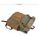 Large Capacity Waterproof Oil Waxed Canvas Leather Rucksack Backpack,, ibuyxi.com
