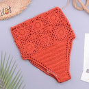 Bikini knitting Swimsuit Crochet Bohemia Style Off Shoulder High Neck , Swimwear, Swim dress, Swimsuit Top Print Flamingo Bathing Suit, iBuyXi.com