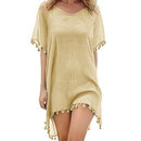 Chiffon Tassels Cover Up - iBuyXi.com, beach dress, women clothing, beach cover up, bikini cover up