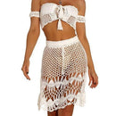 Off Shoulder Knitted Crochet Along With Crop Top And Skirts which comes in 2 Piece Set and highly recommend for Summer and Beachwear. iBuyXi.com
