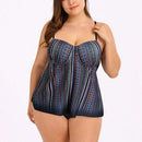 Plus Size Ethnic Tankini, iBuyXi.com, Plus size women swimsuits, summer collection, women fashion, tankini set, plus size cute tankini, plus size clothing, beachwear, bikini set plus size