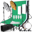 Studio Setup of Lightning Kit And Background Frames