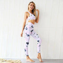 Seamless Print Sporty Yoga Set Sleeveless Pullover High Waist Pants Tracksuit ,Color Patchwork Wide Leg Pants, High Waist, Wide Leg Trousers Fitness Loose Dancing Yoga Pants Sports Workout Gym Fitness Pants, Loose Fitting Design,100% brand new, high quality, and most fashion women sexy crop, Specially design, perfect gift, Valentine's day, birthday clothes, iBuyXi.com
