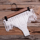 Crochet Knitted Tassel Bikini Set Beachwear And Ideal for Bathing and Wearing as Push Up Swimsuit for Pool party. iBuyXi.com