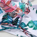 Summer Beach Falbala High Waist Bikini Set, iBuyXi.com online shopping store, summer collection for sale, new bikini set, swimwear collection, swim suite, unique bikini set, tropical bikini, women clothing, free shipping