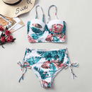 Summer Beach Falbala High Waist Bikini Set, iBuyXi.com online shopping store, summer collection for sale, new bikini set, swimwear collection, swim suite, unique bikini set, tropical bikini, women clothing, free shipping