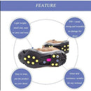 Cover Grippers Spikes Grips, Ice Traction Shoe Cleats Silicone Nonslip Anti-Skid Snow Shoes ,Climbing Hiking Crampons,Gym Sports,iBuyXi.com