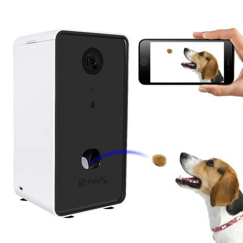 Interactive Pet Feeder With Voice Camera, Automatic Pets Food Bowl For Small Medium Dog, Cat Night Wifi Vision Cam 0.5L, Full HD Wifi Pet Camera and 2-Way Audio, iBuyXi.com