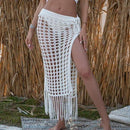 Summer Beach Dress Tassel for Women with Long Skirt Beach Cover Up Kimoni Wrap. This Skirt Net Is Ideal Choice Of Party, iBuyXi.com