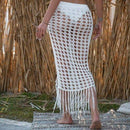 Summer Beach Dress Tassel for Women with Long Skirt Beach Cover Up Kimoni Wrap. This Skirt Net Is Ideal Choice Of Party, iBuyXi.com