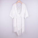 Knitted Bikini Cover Up Wearable as Swimsuit Cover Up Which Comes With Hollow Out Design And Ideal to Wear on Beach Party. - ibuyxi.com