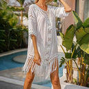 Knitted Bikini Cover Up Wearable as Swimsuit Cover Up Which Comes With Hollow Out Design And Ideal to Wear on Beach Party. - ibuyxi.com