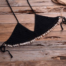Crochet Knitting Push Up Bikini Set  Wearable in Summer Season And Also Comes With Bralette Knit Halter. - ibuyxi.com
