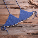 Crochet Knitting Push Up Bikini Set  Wearable in Summer Season And Also Comes With Bralette Knit Halter. - ibuyxi.com
