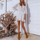 Crochet Knitted Robe Pleated Smock Beach Cover up, iBuyXi.com, summer outfits, crochet cover ups, beach dresses, sundresses, women clothing, online shopping store, free shipping, smock dresses