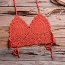 Shells Tassel Bikini Set With Knitted Crochet Swimsuit In Solid Pattern And Ideal For Bathing Suit. - ibuyxi.com