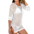 Knitted V-Neck Lace Mini Dress Cover Up, iBuyXi.com, Bikini Cover Up, Women Clothes, Summer