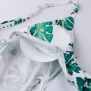 One-piece Leaves PrintV Neckline Maternity Swimwear with Neck Ideal For Bathing And Swimming. - ibuyxi.com