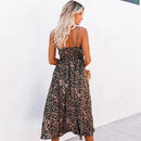 Leopard Print Sling Open-Back Boho Midi Dress Fashion leopard pattern printed, sexy, feminine ,Maxi Irregular Dresses, Plus Size Beading,  Spring Dress Beading Pleated Elegant Party Dress Belted Loose Oversized Plus Size Women Clothing ,iBuyXi.com