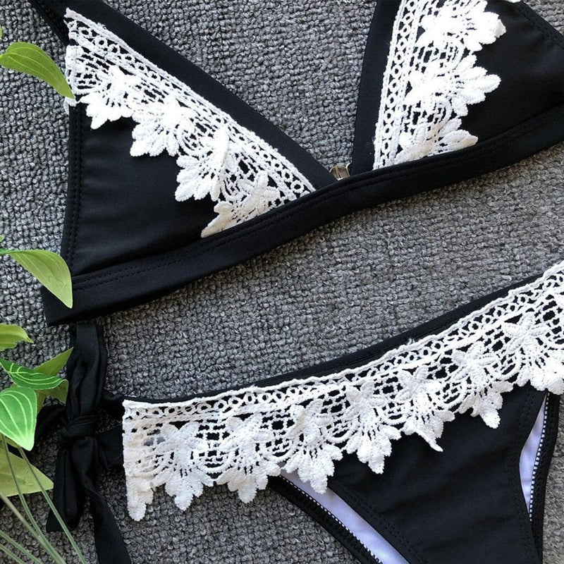 Sexy Lace Liner Bra Bathing Suit, iBuyXi.com, Beach Dress, Bikini Set, Women Clothes, Summer