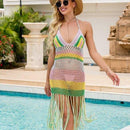 Long Fringe Tassel Bikini Cover-Up And Also Suite as Beach Wear And Ideal For Summer Occasions. - ibuyxi.com