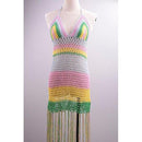 Long Fringe Tassel Bikini Cover-Up And Also Suite as Beach Wear And Ideal For Summer Occasions. - ibuyxi.com