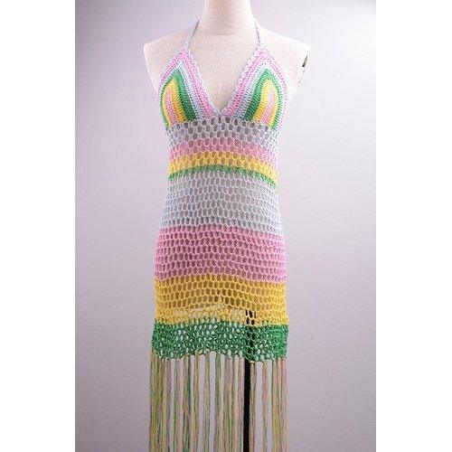 Long Fringe Tassel Bikini Cover-Up And Also Suite as Beach Wear And Ideal For Summer Occasions. - ibuyxi.com