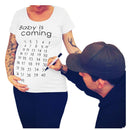 Maternity Countdown Calendar Shirt, iBuyXi.com Shop Unique Selection, Baby Shower Gift Idea, Mommy Baby, Pregnancy Pillow, Baby Is Coming Countdown, Baby Shower, New Mommy Gift Idea, New Mommy, Mom To Be