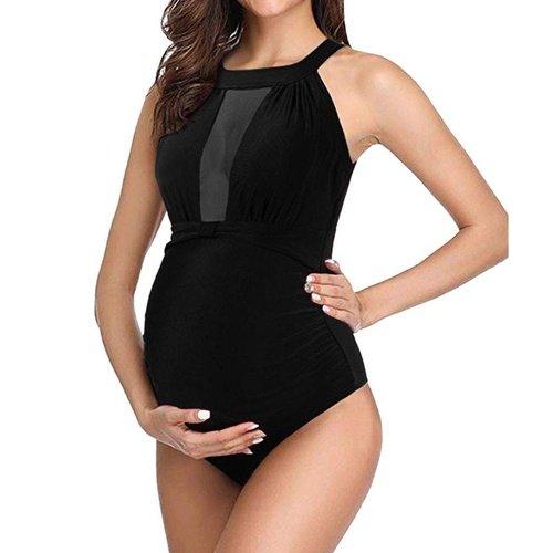 maternity dress bathing suit Maternity Neck Halter Bathing Suit