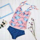 Maternity Pregnancy Tankini Women Print Strappy Bandage Swimsuit Hanging Neck Bikinis Halter, iBuyXi.com, Bikini Cover Up, Tankini Cover Up, Women Clothes, Summer, Pregnancy Clothes, Maternity Clothes, Maternity Swimsuit Cover, Maternity Swimsuit