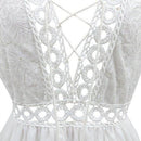 Summer Lace Dress. Visit iBuyXi.com for Online Shopping and Shop the Unique Selection, Women V Neck Dress, Summer White Lace Dress, Butterfly Sleeve Backless Sexy Dresses, Fashion Party Evening Long Dress.