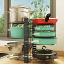 Metal Pan Organizer under Cabinet 8 Tier Adjustable Cookware Pot Rack, ibuyxi.com
