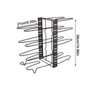 Metal Pan Organizer under Cabinet 8 Tier Adjustable Cookware Pot Rack, ibuyxi.com