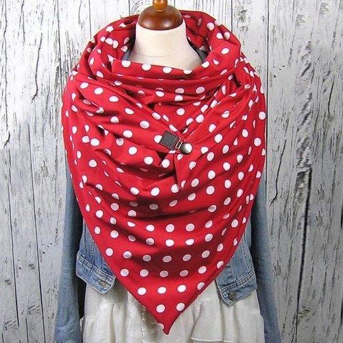 Neck Gaiter Retro Scarf, iBuyXi.com Online shopping website, women clothing, stylish retro style, casual clothing, red retro scarf, women empowerment, red white dot scarf, gift idea for girlfriend, free shipping, winter collection, fall season clot, usa shoppinghing 
