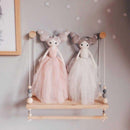 Swing Rope Floating Shelves Display Storage Rack Decor For Display Books,Nordic Style Hot Air Balloon, ,Nordic Style Wooden Beads Wall Hanging ShelfClock For Children Room,Cute Wall Clock Home Decoration,New style,iBuyXi.com