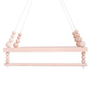 Swing Rope Floating Shelves Display Storage Rack Decor For Display Books,Nordic Style Hot Air Balloon, ,Nordic Style Wooden Beads Wall Hanging ShelfClock For Children Room,Cute Wall Clock Home Decoration,New style,iBuyXi.com