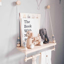 Swing Rope Floating Shelves Display Storage Rack Decor For Display Books,Nordic Style Hot Air Balloon, ,Nordic Style Wooden Beads Wall Hanging ShelfClock For Children Room,Cute Wall Clock Home Decoration,New style,iBuyXi.com